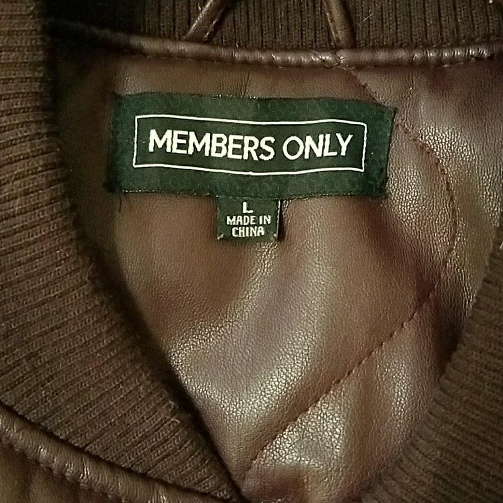 Members Only Leather Jacket - Picture 3 of 4